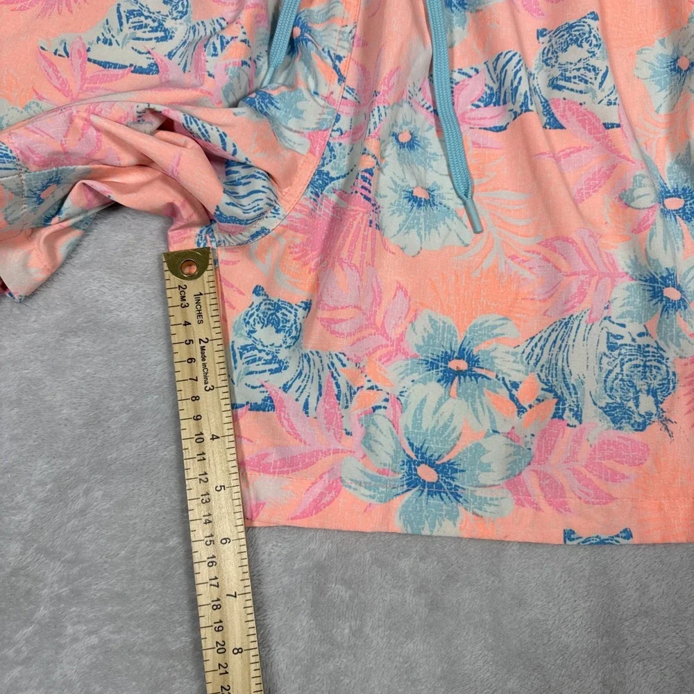 Chubbies Swim Trunks Floral Print Drawstring Waist Large Pink Colorful 30